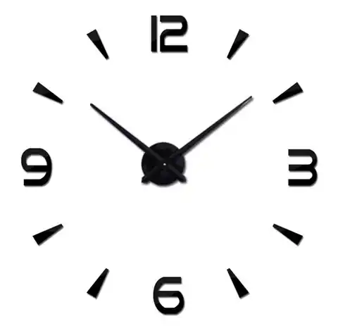⁨Large wall clock 80-120cm black 4 digits⁩ at Wasserman.eu