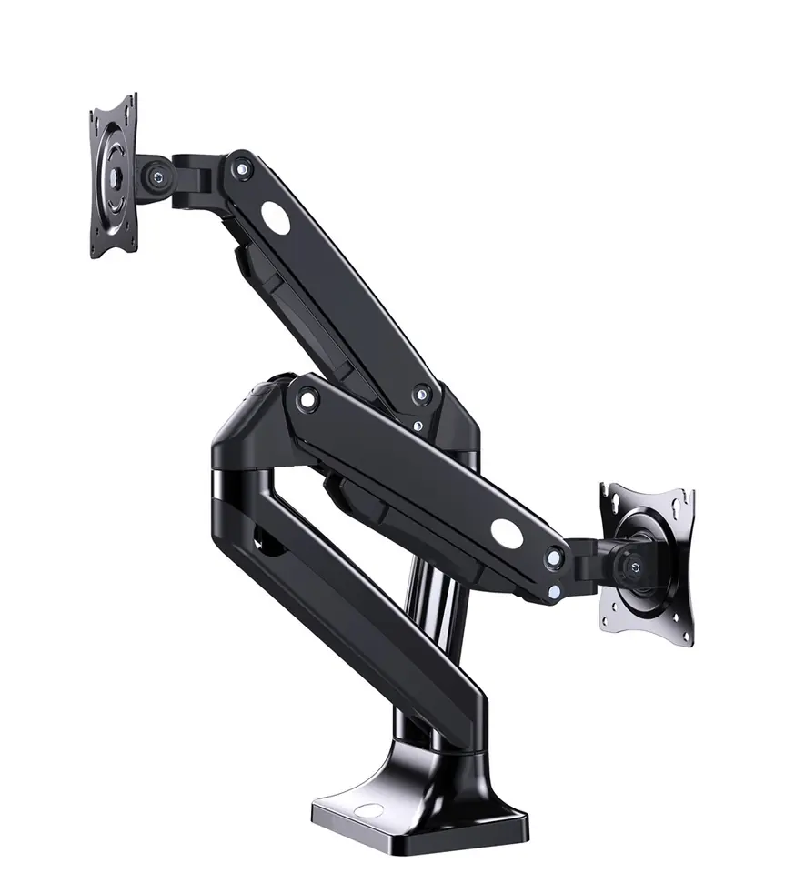 ⁨Gembird MA-DA2-03 monitor mount / stand 88.9 cm (35") Black Desk⁩ at Wasserman.eu