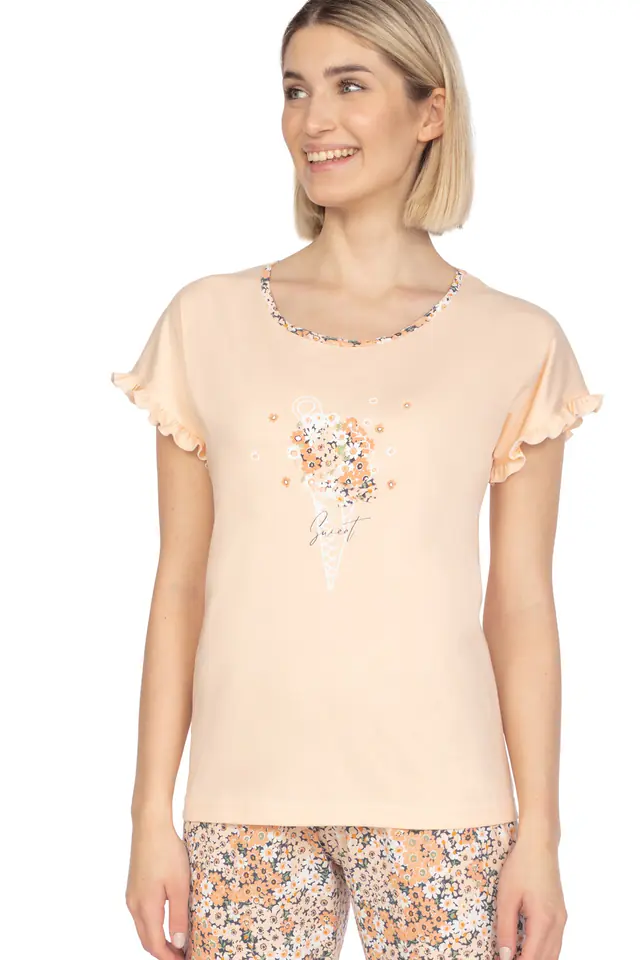 ⁨PIŻAMA REGINA DAMSKA 666 MORELA (kolor MORELOWY, rozmiar L)⁩ w sklepie Wasserman.eu