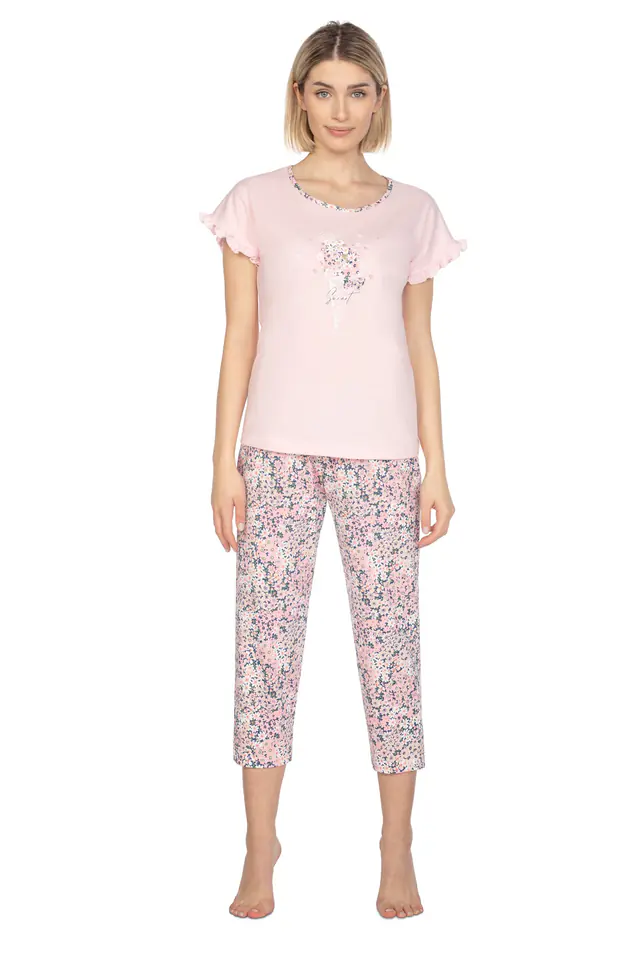 ⁨PIŻAMA REGINA DAMSKA 666 RÓŻ (kolor różowy, rozmiar L)⁩ w sklepie Wasserman.eu