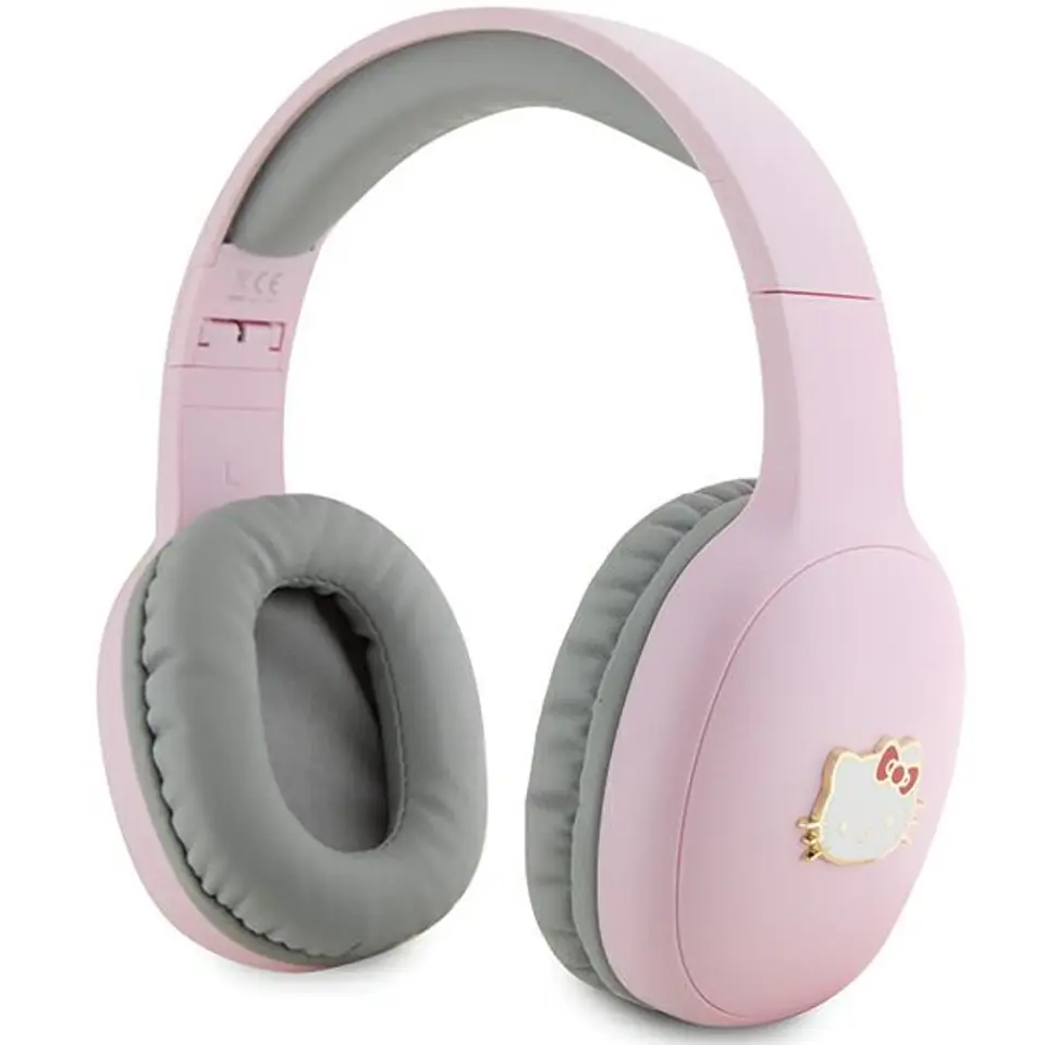 ⁨Hello Kitty słuchawki nauszne Bluetooth HKBHA1BKHLMP różowe/pink Metal Logo⁩ w sklepie Wasserman.eu