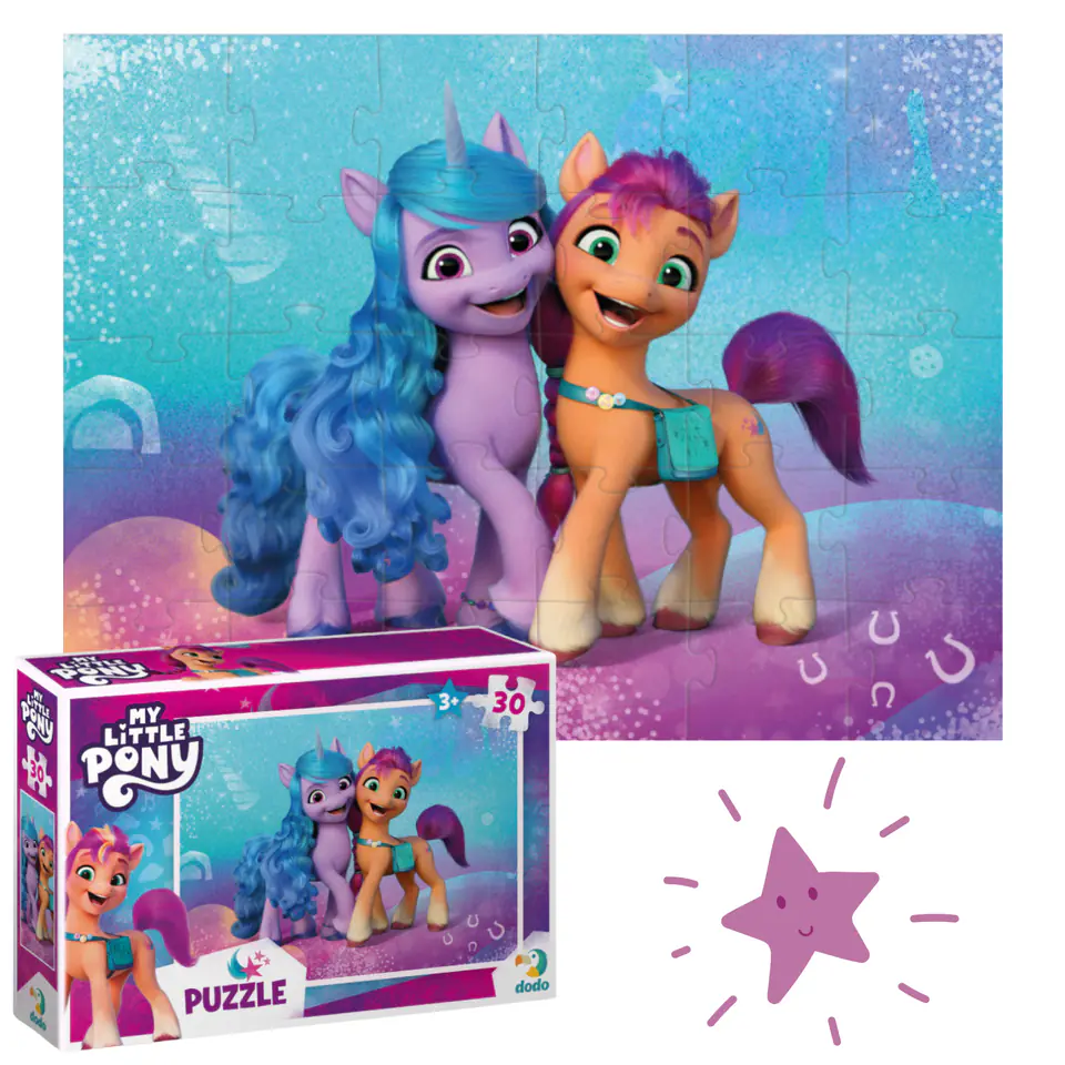 ⁨PUZZLE MY LITTLE PONY 30 ELEMENTÓW UROCZA UKŁADANKA DLA NAJMŁODSZYCH⁩ w sklepie Wasserman.eu