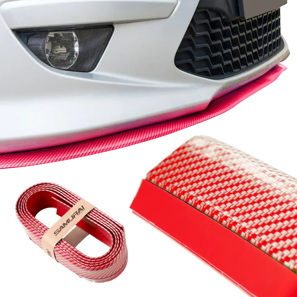 Bumper trim universal spoiler cover 2,5m red at Wasserman.eu