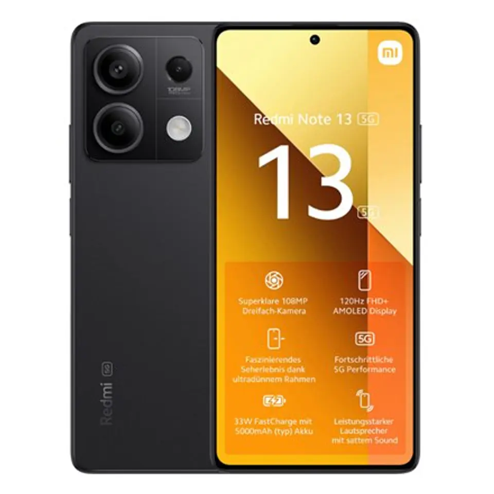 ⁨XIAOMI REDMI NOTE 13 5G DS 8/256GB GREAPHITE BLACK SMARTPHONE⁩ at Wasserman.eu