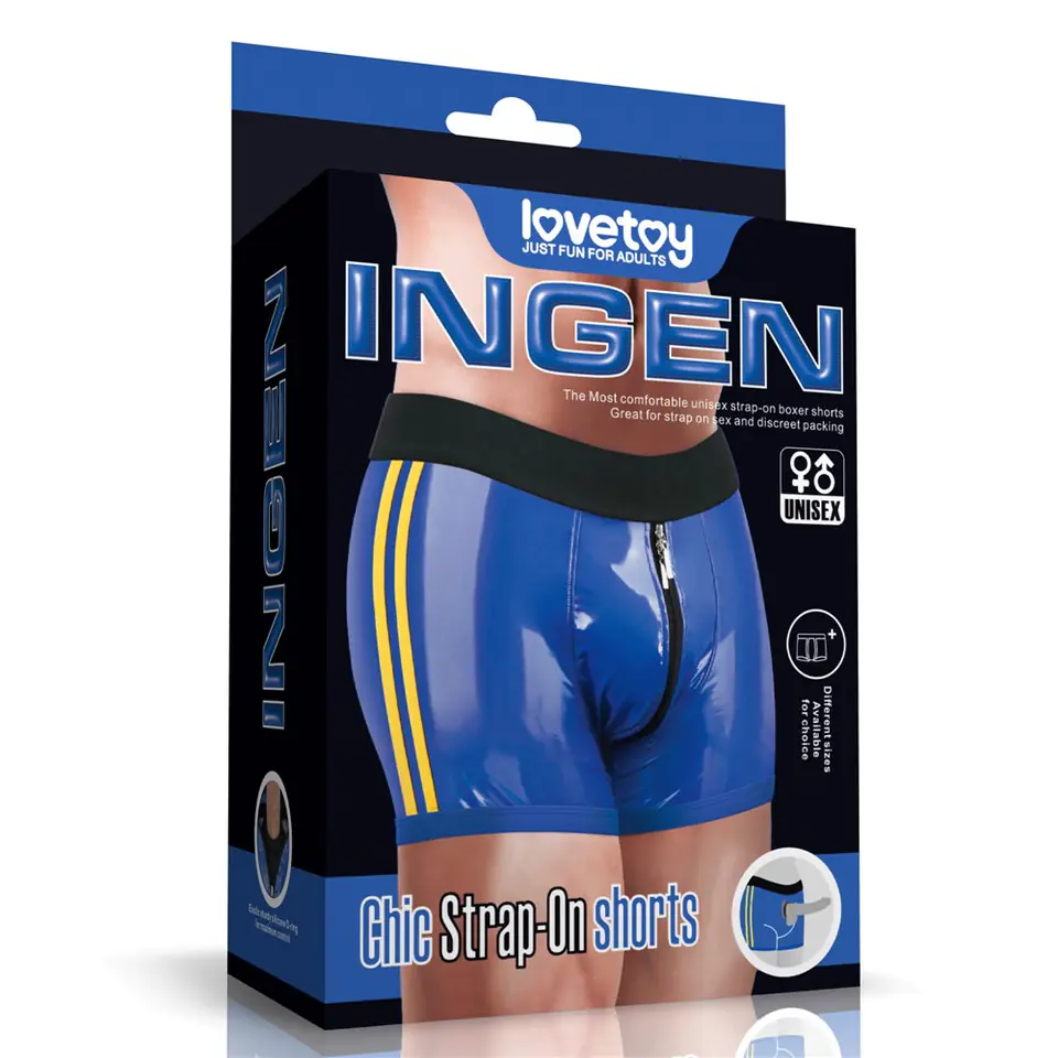 CHIC STRAP-ON SHORTS (36 - 39 CALI W PASIE) NIEBIESKI w sklepie Wasserman.eu