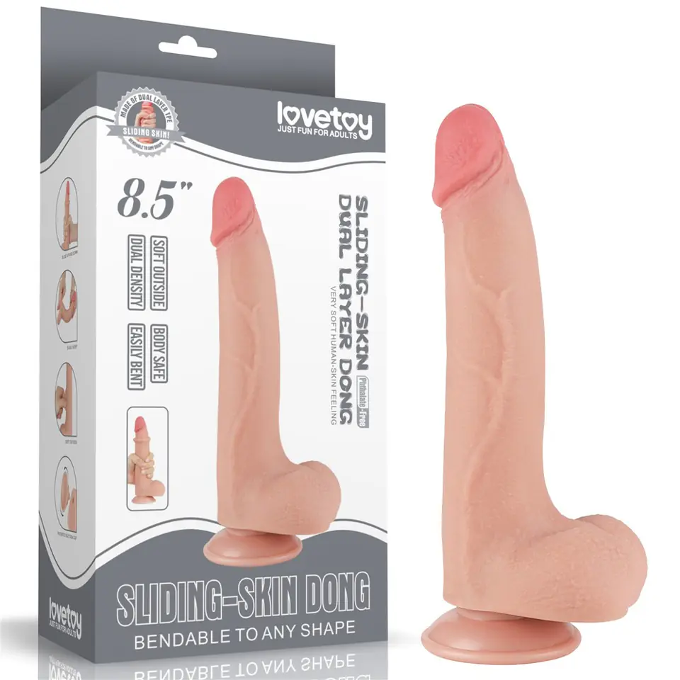 ⁨DILDO 8.5'' SLIDING SKIN DUAL LAYER DONG⁩ w sklepie Wasserman.eu