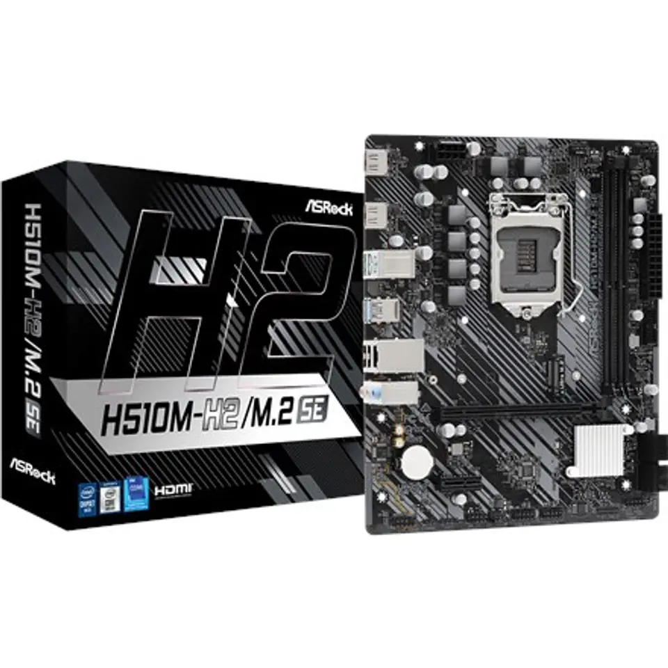 ⁨ASRock | H510M-H2/M.2 SE | Rodzina procesora Intel | Gniazdo procesora LGA1200 | DDR4 | Ilość złączy SATA 4⁩ w sklepie Wasserman.eu