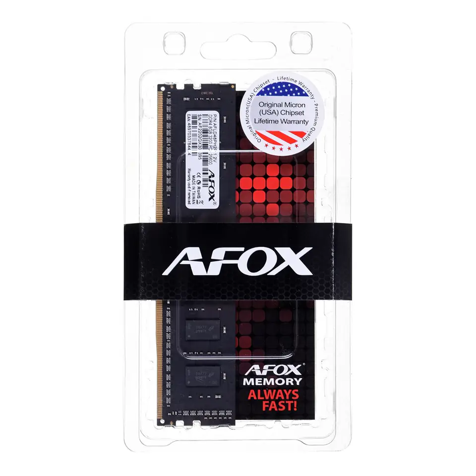 ⁨AFOX DDR4 16GB 2666MHZ RANK1 4CHIP AFLD416FH2P⁩ w sklepie Wasserman.eu