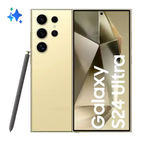 ⁨Smartfon Samsung Galaxy S24 Ultra (S928) 12/512GB 6,8" 3120x1440 5000mAh 5G Dual SIM tytan żółty⁩ w sklepie Wasserman.eu