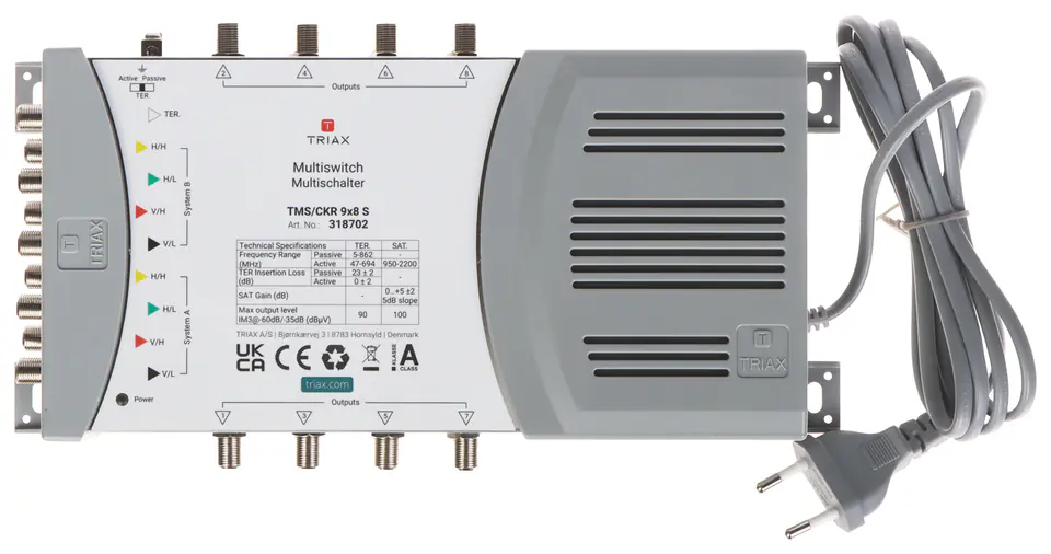 MULTISWITCH TMS-9/8S 9 WEJŚĆ / 8 WYJŚĆ TRIAX w sklepie Wasserman.eu