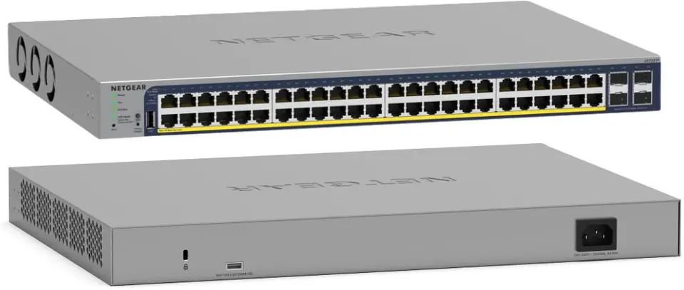 ⁨NETGEAR GS752TP-300EUS network switch Managed L2/L3/L4 Gigabit Ethernet (10/100/1000) Power over Ethernet (PoE) 1U Black⁩ at Wasserman.eu