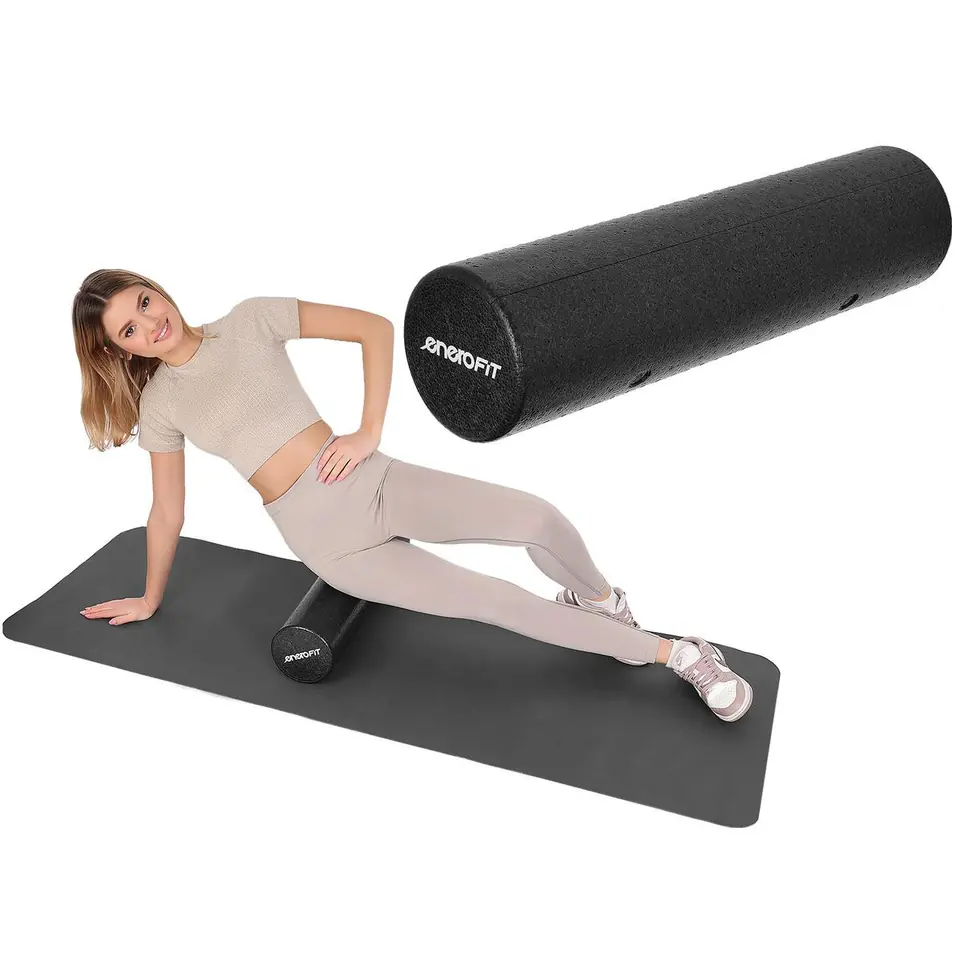 ⁨WAŁEK ROLLER FITNESS JOGA EPP CZARNY 15x90CM ENERO FIT⁩ w sklepie Wasserman.eu