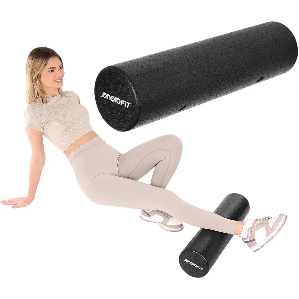 ⁨WAŁEK ROLLER FITNESS JOGA EPP CZARNY 15x60CM ENERO FIT⁩ w sklepie Wasserman.eu