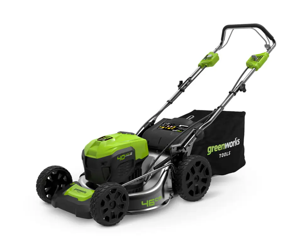 ⁨Cordless mower with drive  40V 4Ah 46 cm Greenworks GD40LM46SPK4 - 2506807UB⁩ at Wasserman.eu