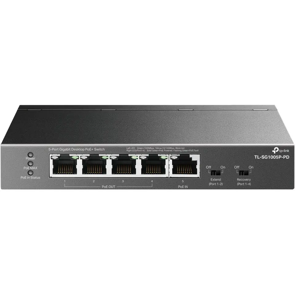 ⁨Przełącznik TP-LINK TL-SG1005P-PD (5x 10/100/1000 )⁩ w sklepie Wasserman.eu