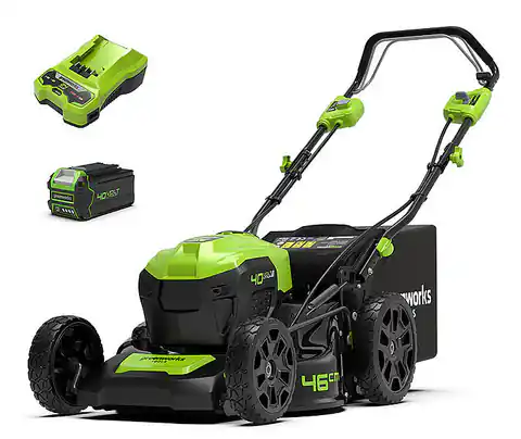 ⁨Cordless Lawnmower with Drive 40V 46 cm Greenworks GD40LM46SP - 2506807⁩ at Wasserman.eu