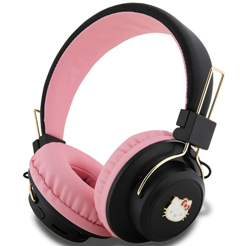 ⁨Hello Kitty słuchawki nauszne Bluetooth HKBH9KHLMP różowe/pink Metal Logo⁩ w sklepie Wasserman.eu