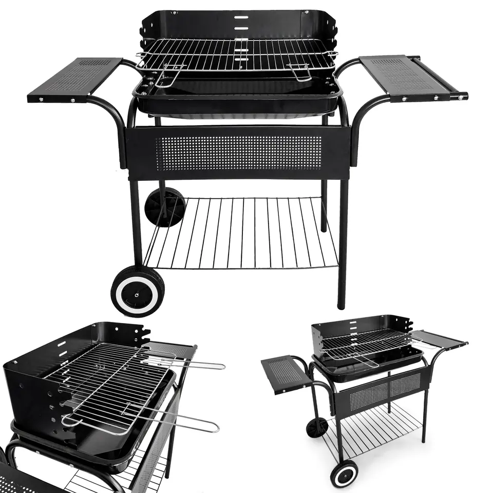 ⁨Grill ogrodowy metalowe półki regulacja rusztu koła MultiGarden⁩ w sklepie Wasserman.eu