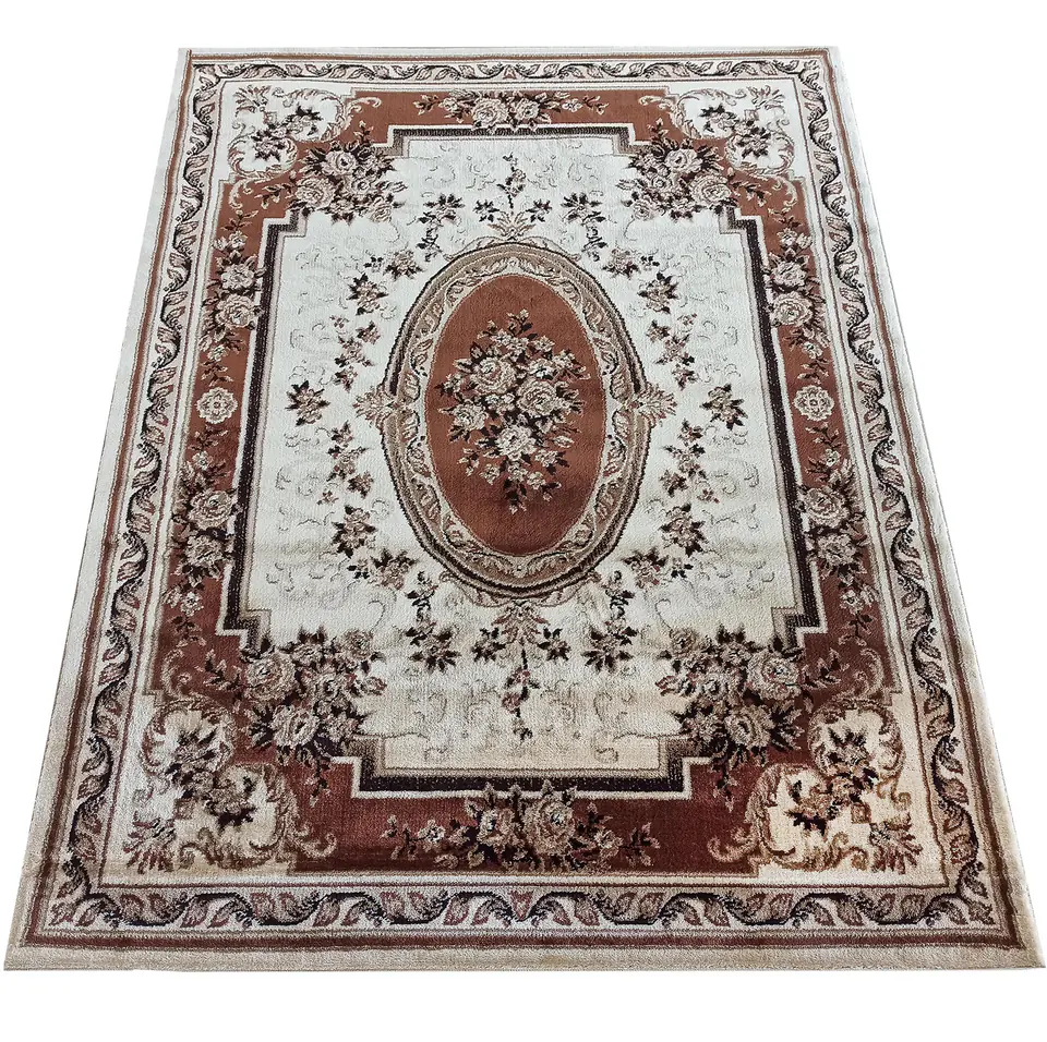 ⁨Exclusive 04 N - brązowy rozeta : Rozmiar - 160 x 220 cm⁩ w sklepie Wasserman.eu