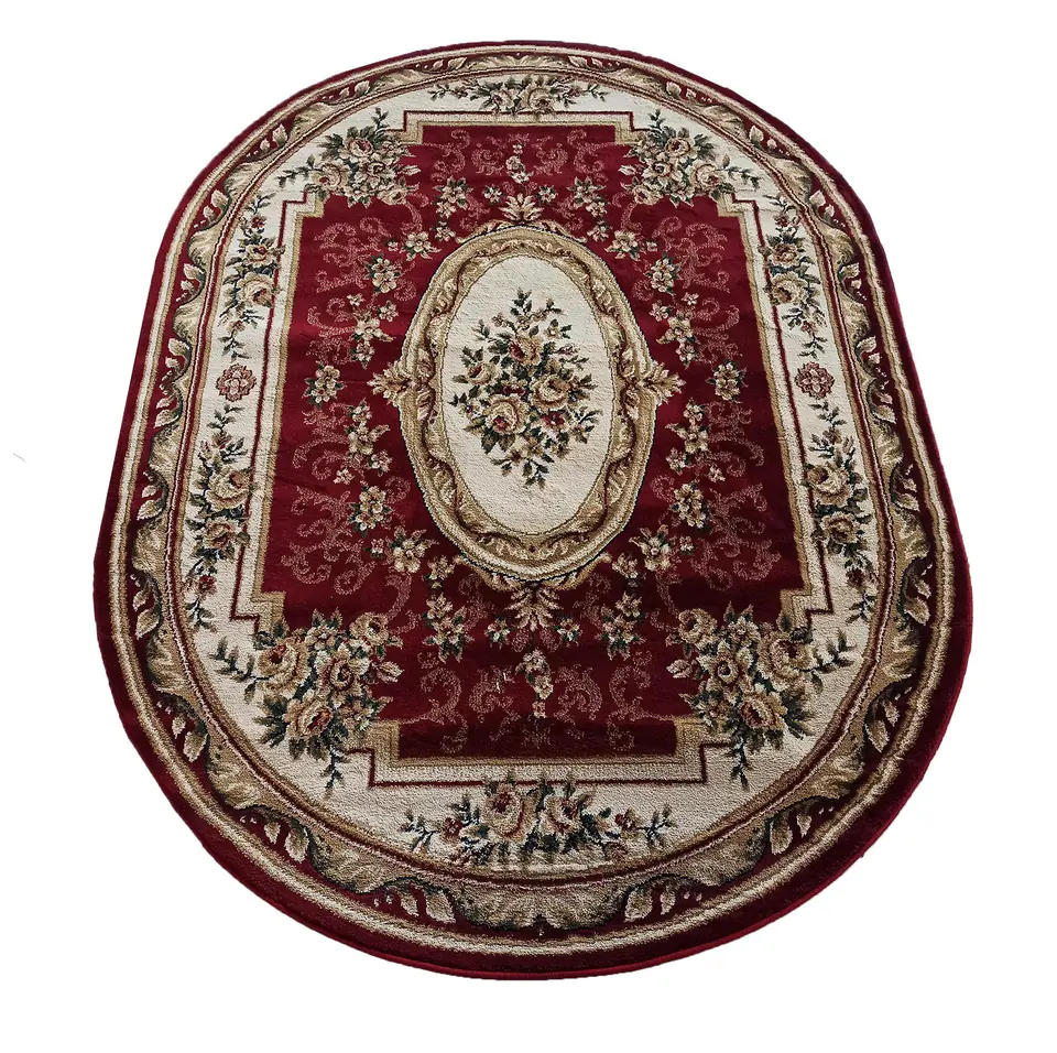 ⁨Dywan owalny Exclusive 04 N bordowy : Rozmiar - 160 x 220 cm⁩ w sklepie Wasserman.eu