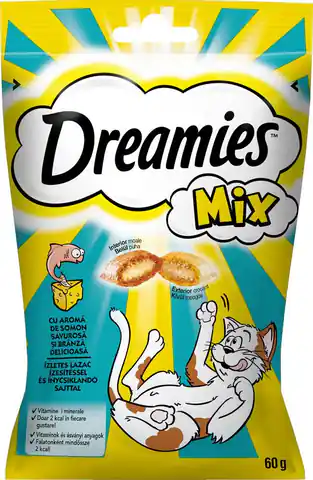 ⁨DREAMIES Mix with Salmon-flavored Cheese - cat treats - 60 g⁩ at Wasserman.eu