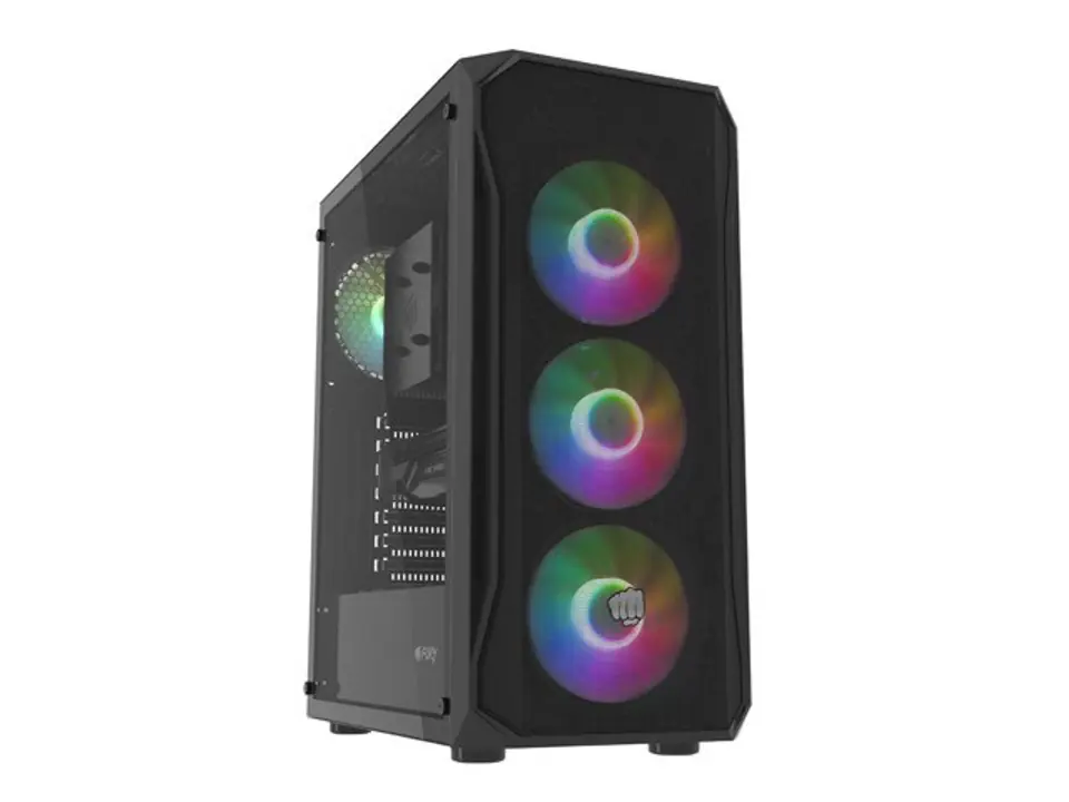 ⁨FURY OBUDOWA KOMPUTEROWA FURY SHOBO SH4F RGB MIDI Z OKNEM CZARNA⁩ w sklepie Wasserman.eu