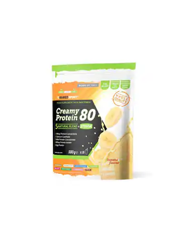 ⁨Odżywka białkowa NAMEDSPORT Creamy protein 80 / banan 500g⁩ w sklepie Wasserman.eu