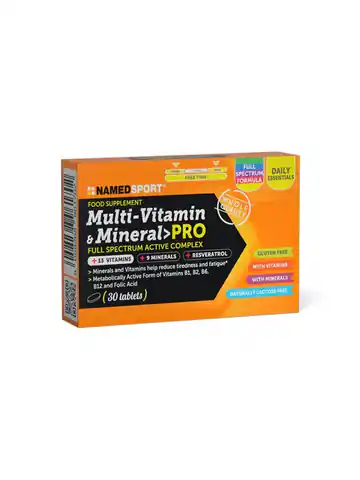 ⁨Zestaw multiwitamin i minerałów NAMEDSPORT Pro 30 tabletek⁩ w sklepie Wasserman.eu