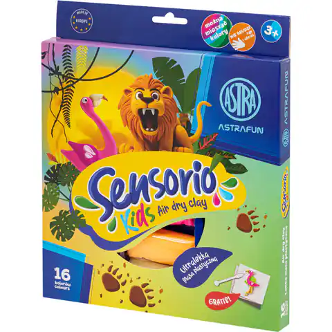 ⁨Masa plastyczna lekka DŻUNGLA Sensorio Kids 16 kolorów 336123023⁩ w sklepie Wasserman.eu