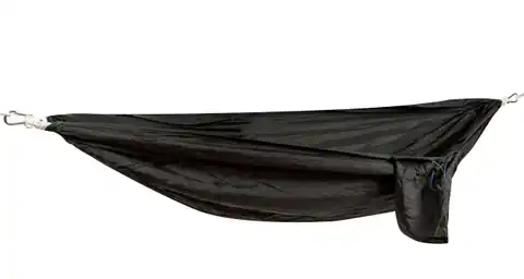 ⁨Hamak dwuosobowy 210x140cm campingowy czarny⁩ w sklepie Wasserman.eu