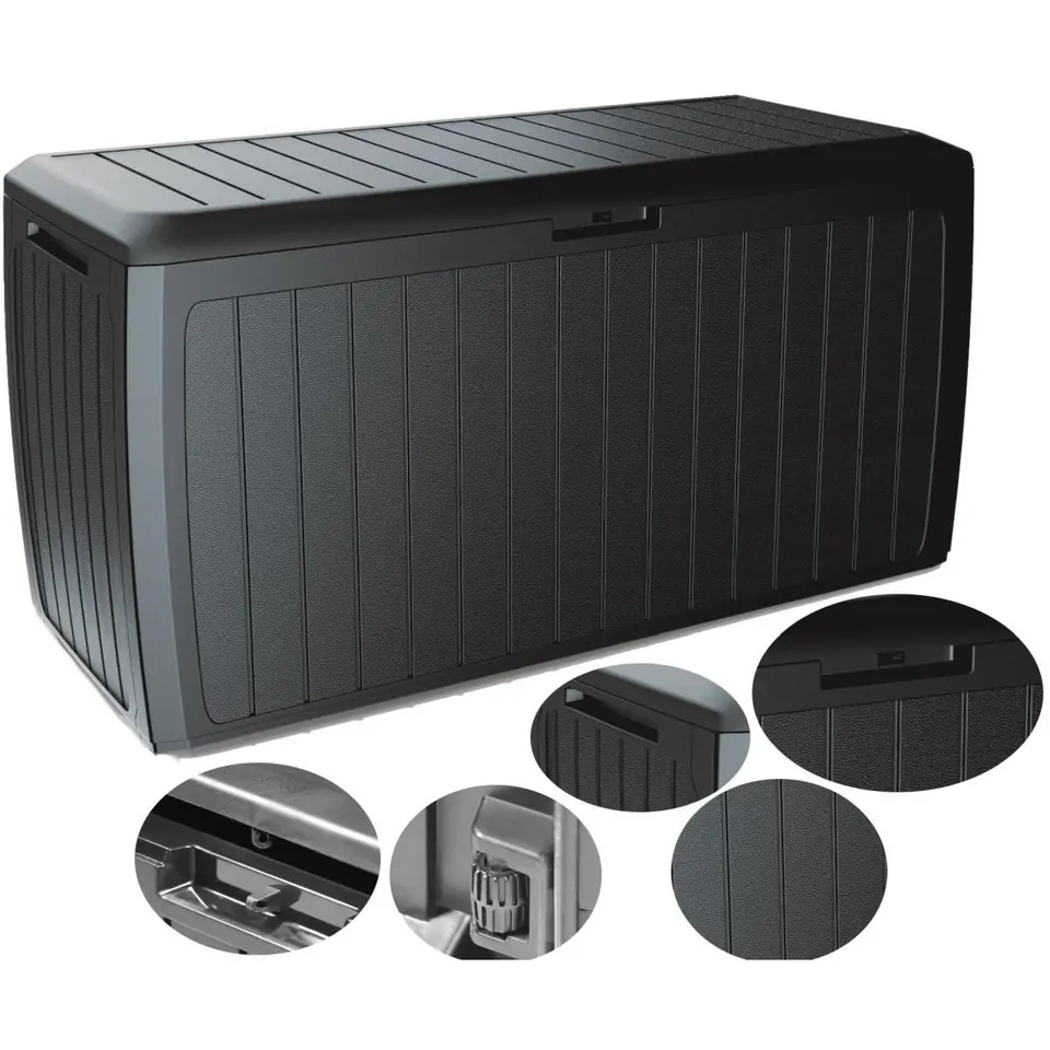 ⁨SKRZYNIA OGRODOWA 290L BOXE BOARD ANTRACYT⁩ w sklepie Wasserman.eu