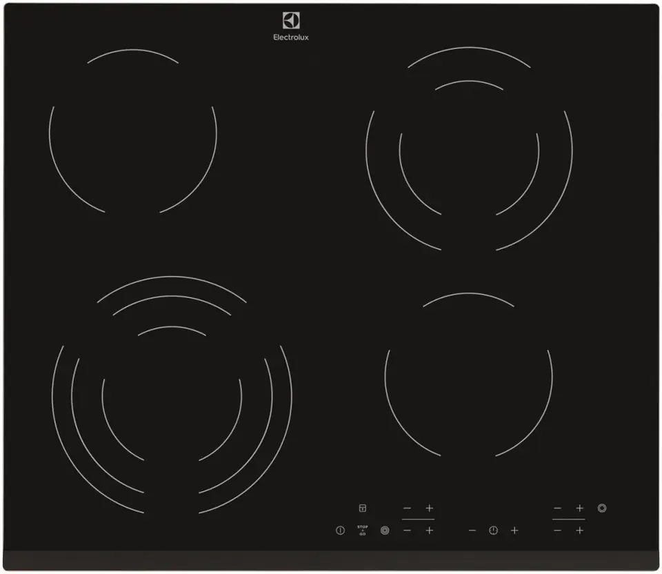 ⁨Electrolux EHF6343FOK hob Black Built-in 60 cm Ceramic 4 zone(s)⁩ at Wasserman.eu