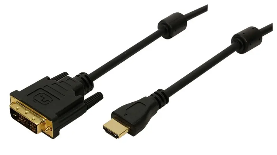 ⁨LOGILINK HDMI - DVI-D 2m /s1x HDMI (plug) 1x DVI-D (plug)⁩ at Wasserman.eu