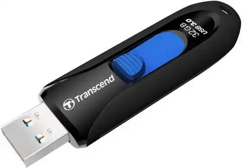 ⁨Pendrive (USB stick) TRANSCEND 32 GB USB 3.0 Black⁩ at Wasserman.eu