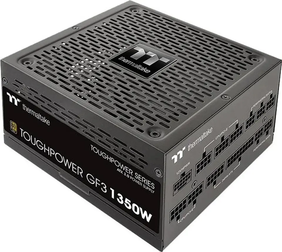 ⁨Thermaltake Toughpower GF3 power supply unit 1350 W 24-pin ATX Black⁩ at Wasserman.eu