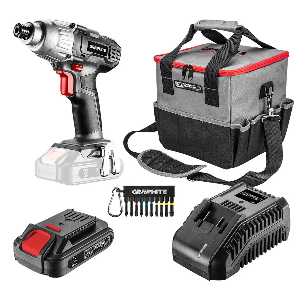 ⁨Energy+ Kit: Battery Screwdriver, 2.0Ah Battery, Charger, Power Tool Bag, Bits⁩ at Wasserman.eu