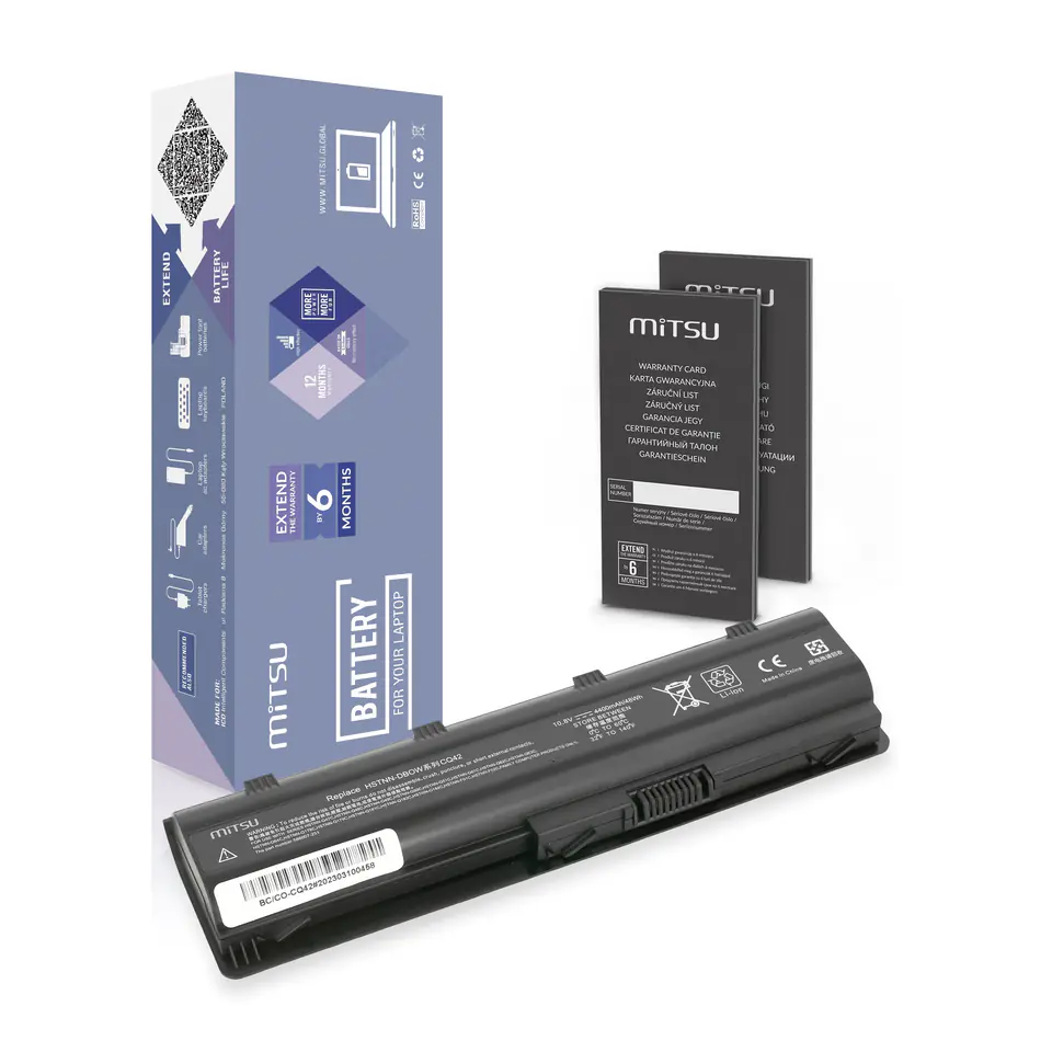 ⁨Battery for Compaq Presario CQ42, CQ62, CQ72 4400 mAh (48 Wh) 10.8 - 11.1 Volt⁩ at Wasserman.eu
