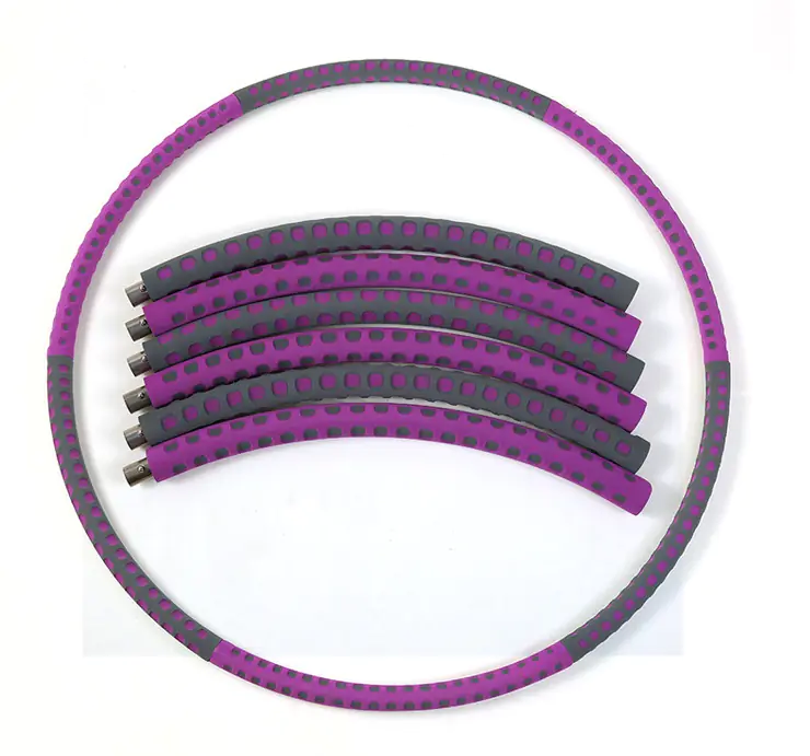 Hula hop odchudzające z masażerem fioletowo-czarne 85cm w sklepie Wasserman.eu