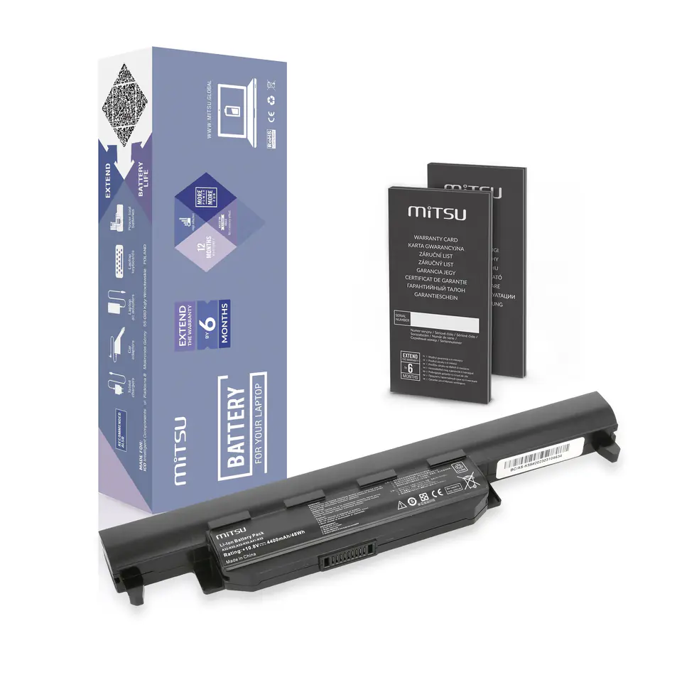 ⁨Bateria Mitsu do Asus A55, K45, K55⁩ w sklepie Wasserman.eu