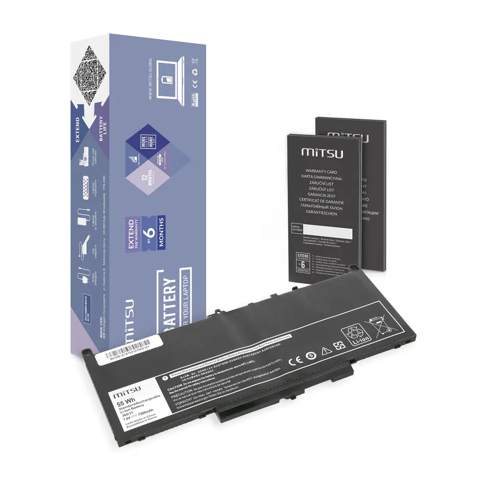 ⁨Battery for Dell Latitude E7270, E7470 (7300 mAh 55 Wh)⁩ at Wasserman.eu
