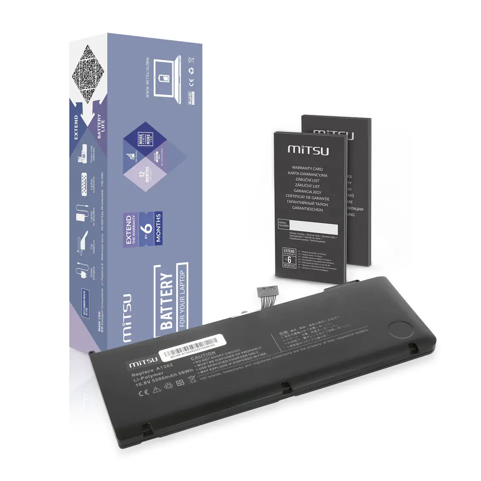 Bateria Mitsu do Apple A1382 w sklepie Wasserman.eu