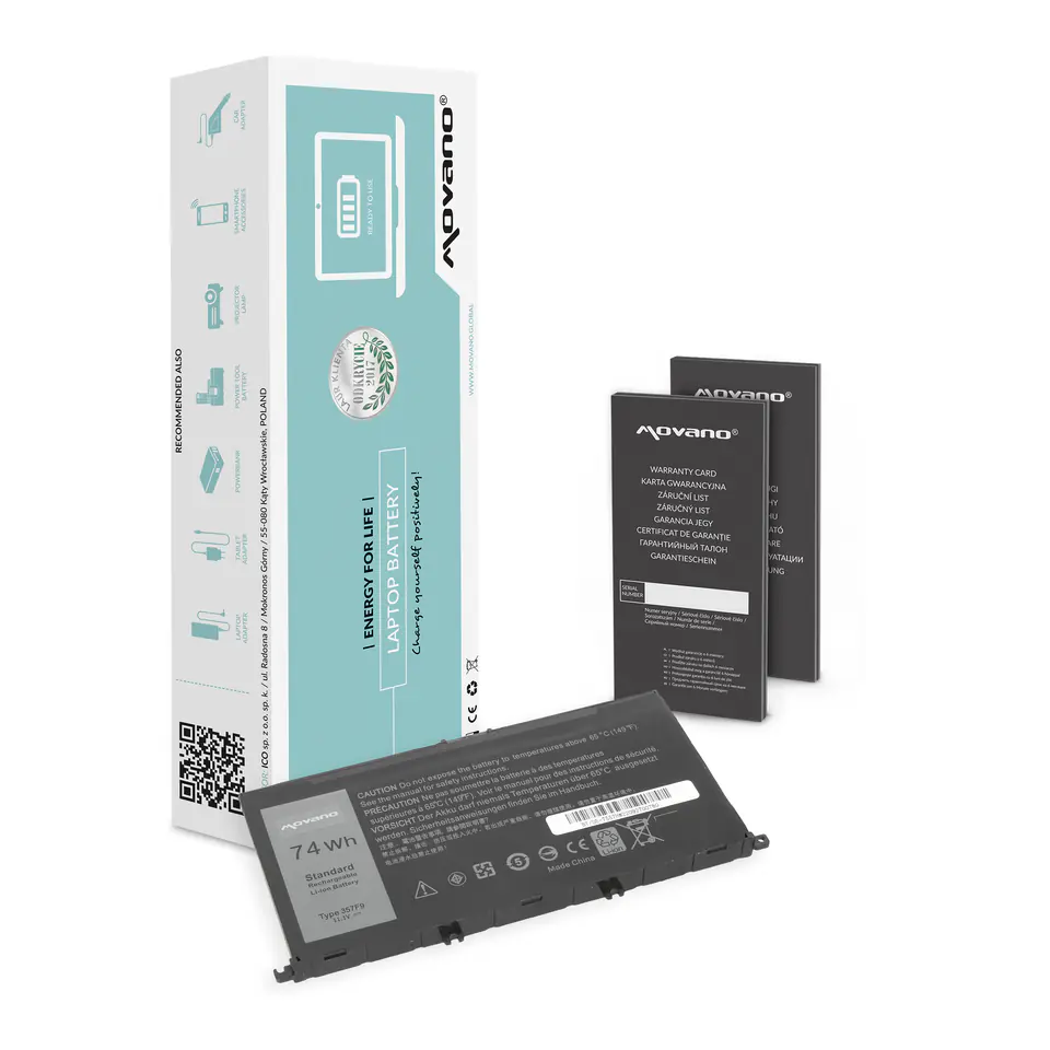 Bateria Movano do Dell Inspiron 15 (7557), 15 (7559) - 6600mAh w sklepie Wasserman.eu