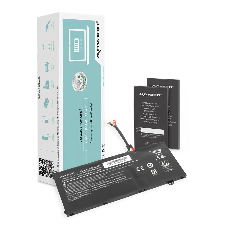 ⁨Bateria Movano do Acer Aspire V15, VN7⁩ w sklepie Wasserman.eu