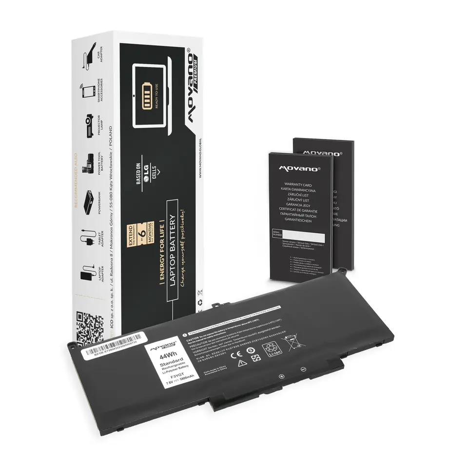 ⁨Bateria Movano Premium do Dell Latitude 7390, 7490⁩ w sklepie Wasserman.eu