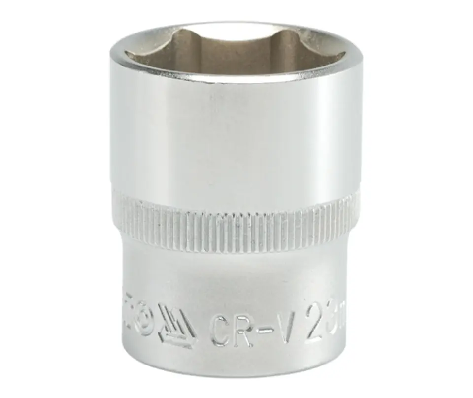 ⁨NASADKA KRÓTKA 6-KĄTNA CHROMOWANA 1/2'' 23MM⁩ w sklepie Wasserman.eu