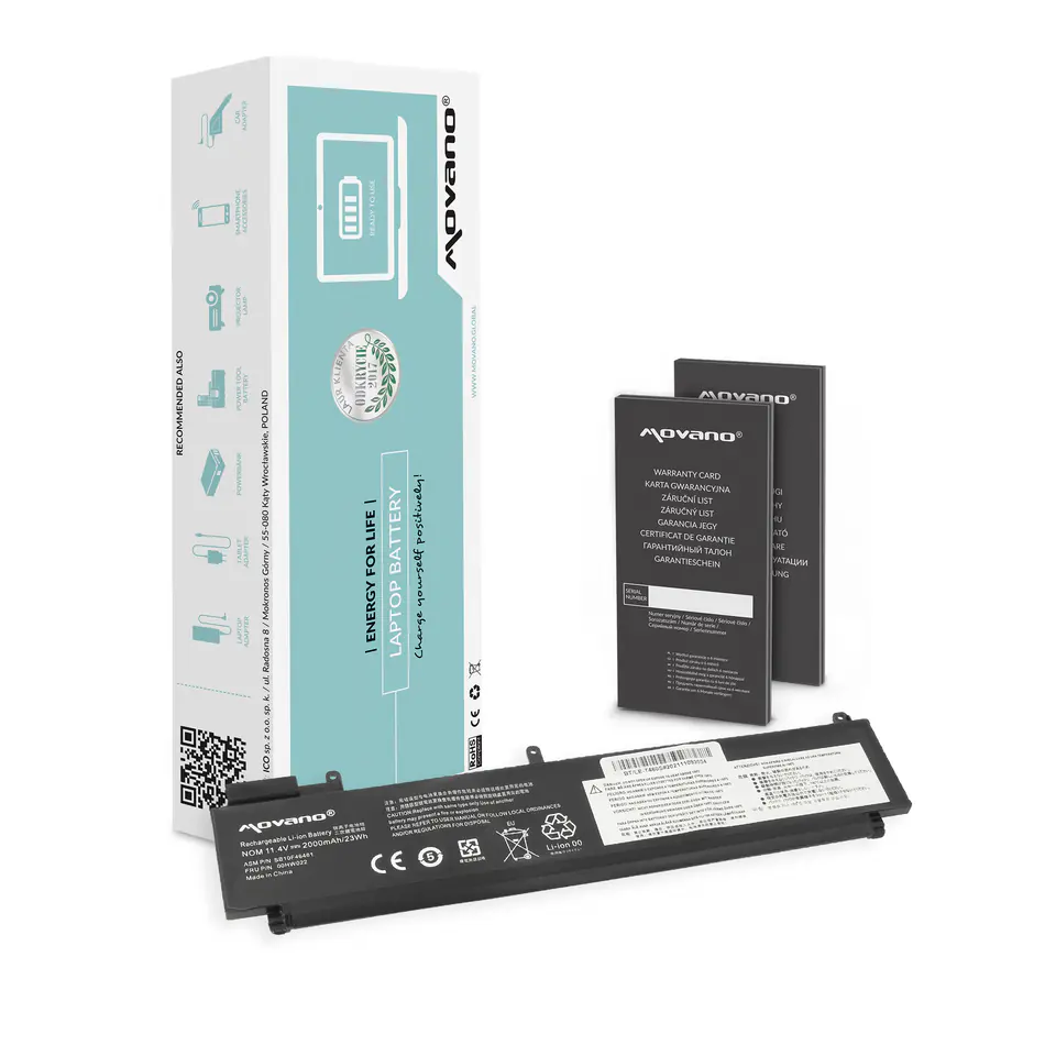 ⁨Bateria Movano do Lenovo ThinkPad T460s, T470s - tylna bateria⁩ w sklepie Wasserman.eu