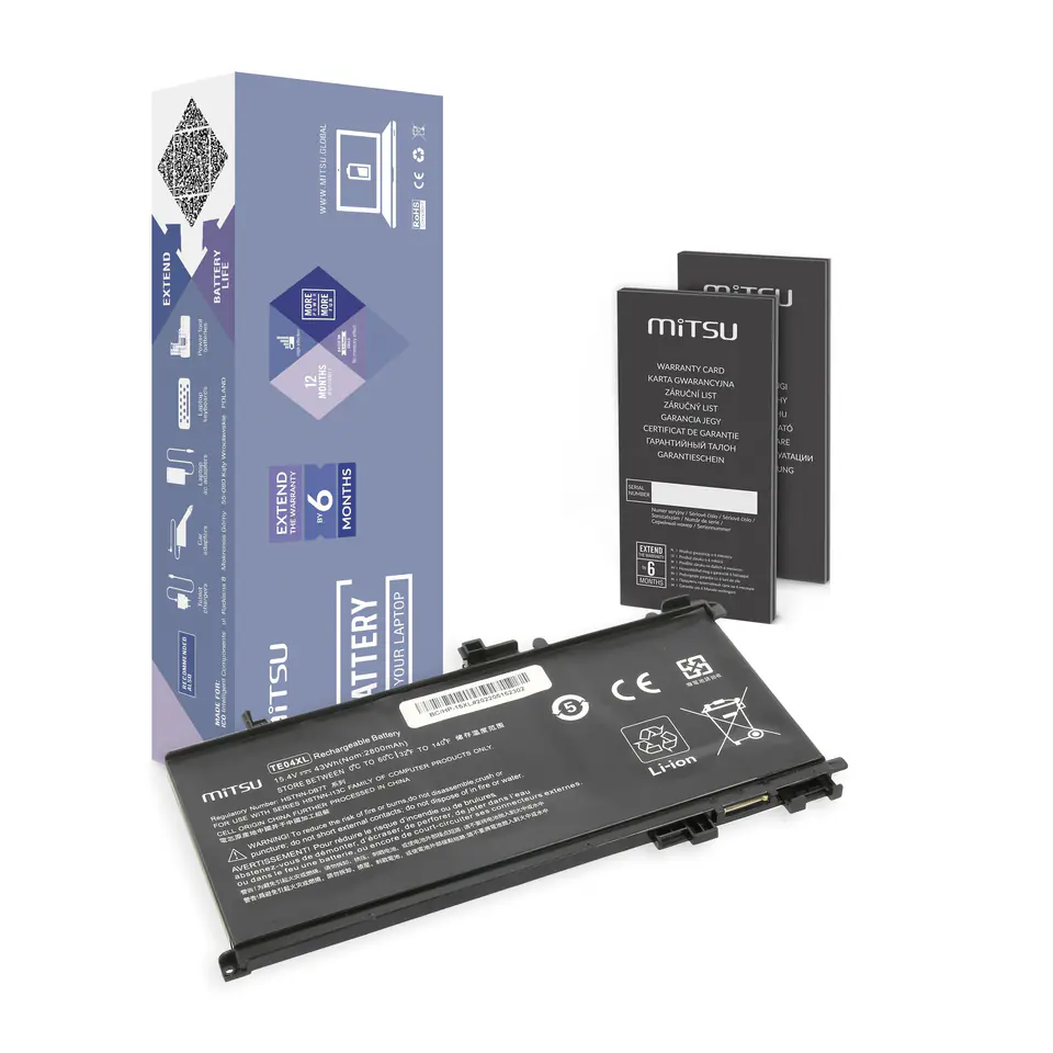 ⁨Mitsu battery for HP Omen 15, Pavilion 15 - 15.4V⁩ at Wasserman.eu