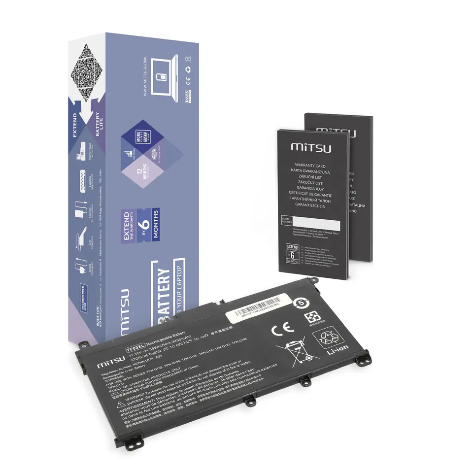 ⁨Mitsu Battery for HP 14-BP, Pavilion 14 15⁩ at Wasserman.eu