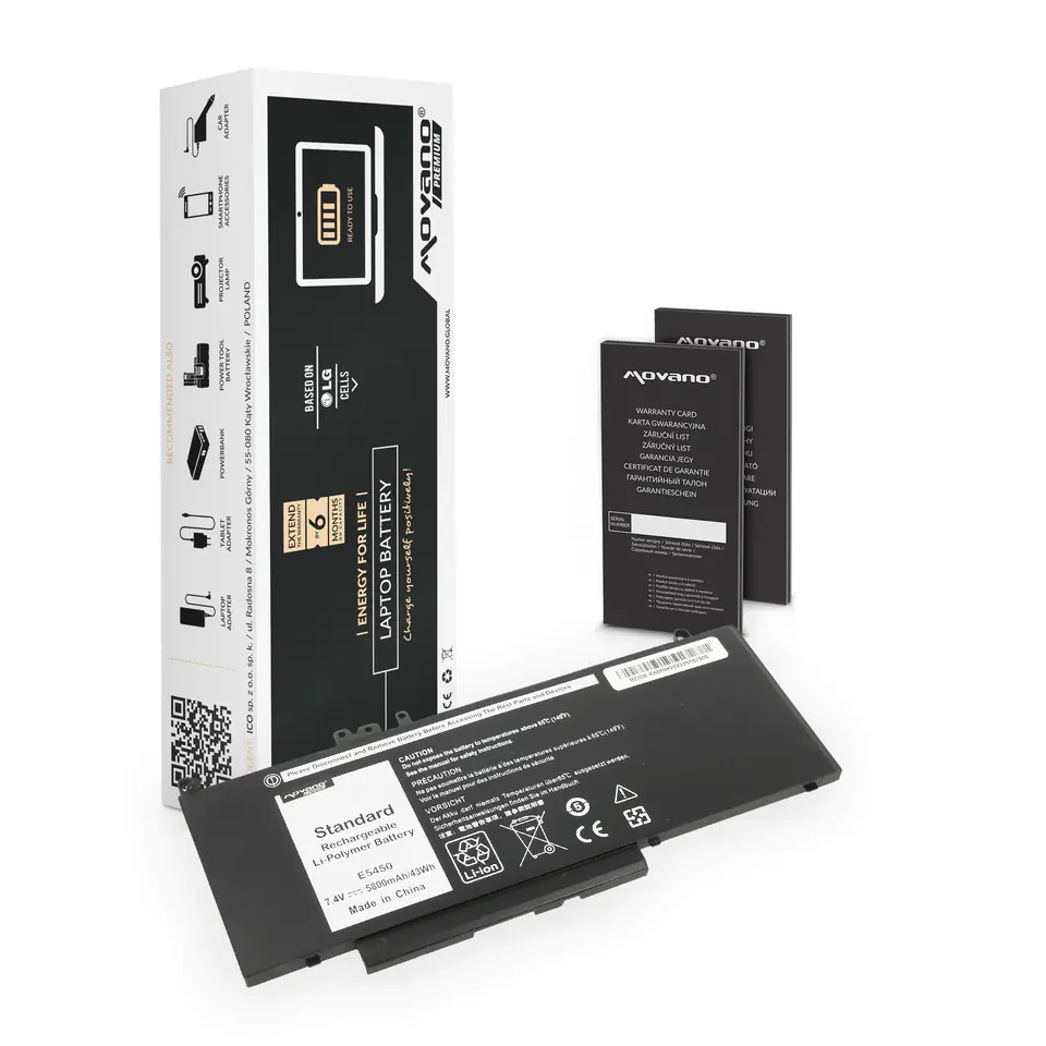 ⁨Movano Premium battery for Dell Latitude E5450, E5550⁩ at Wasserman.eu