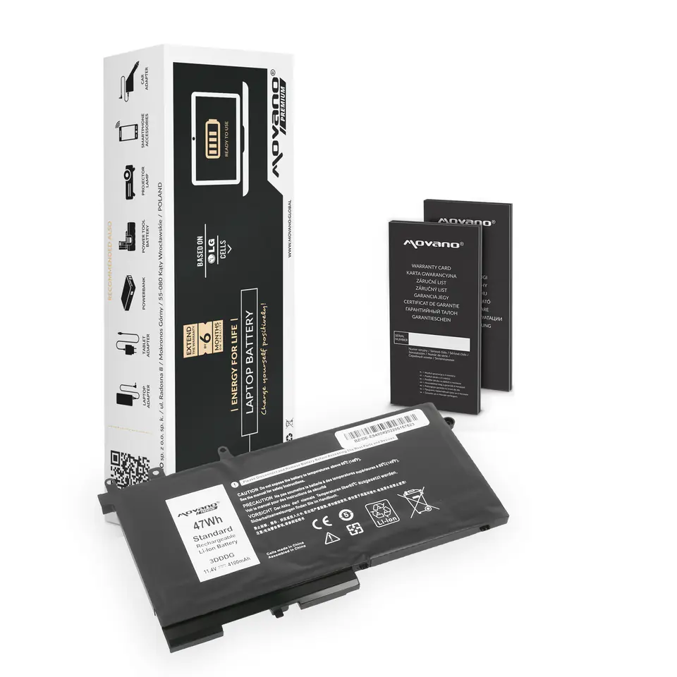 ⁨Movano Premium battery for Dell Latitude E5280, E5480, E5580⁩ at Wasserman.eu